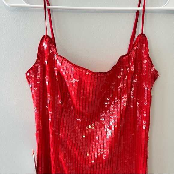Bardot Beckett Sequin Midi Dress in Lipstick Red NWT Size 4 - Picture 5 of 15